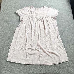Croft & Barrow Nightgown Womens 2X Light Purple Lavender Paisley House Dress SS
